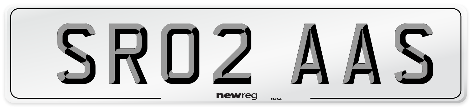 SR02 AAS Number Plate from New Reg